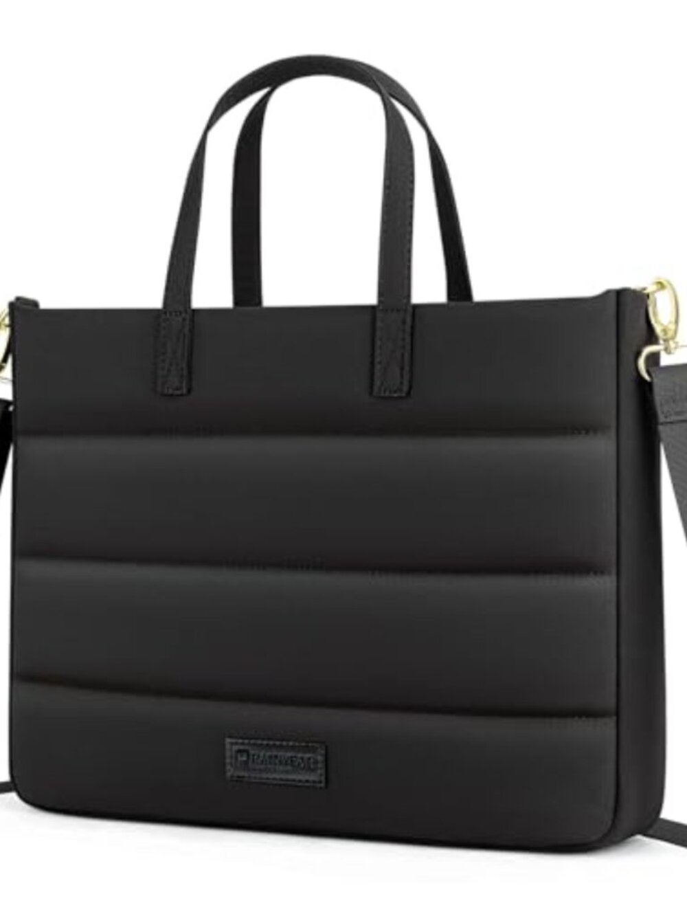 Laptop Shoulder Bag Briefcase Fits 15.6 Inch Waterproof Quilted Polyester